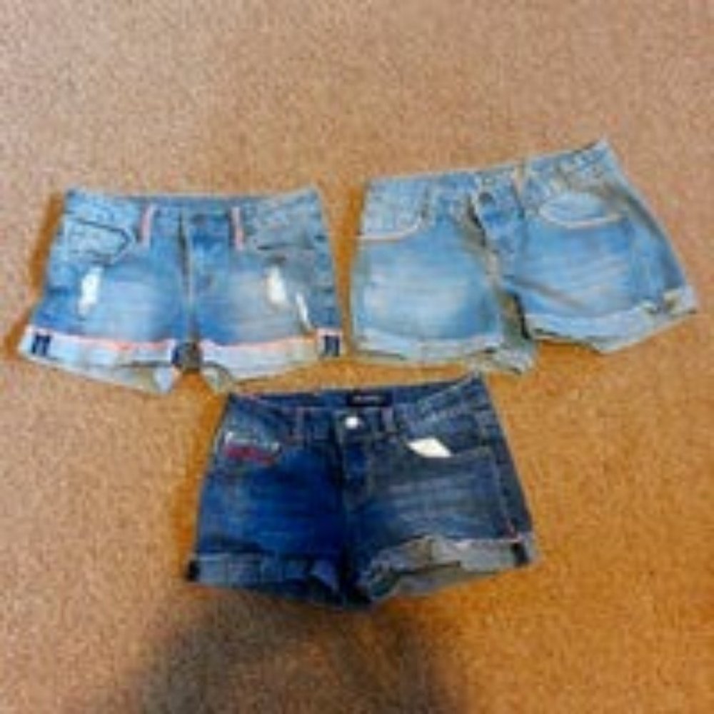 Girls denim Jean's lot 3 denim shorts